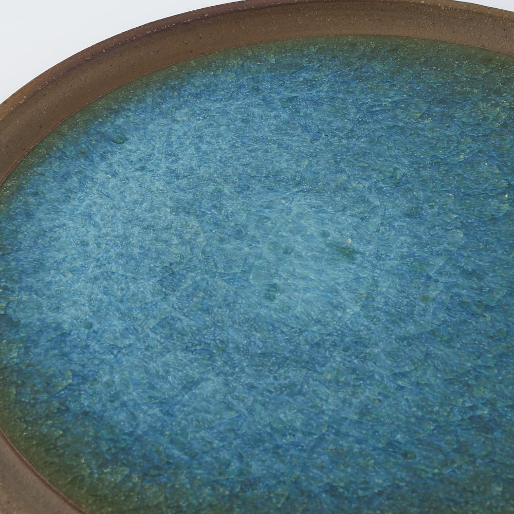 工房橙　作家　鈴木隆　みかん灰釉平皿No.1-D