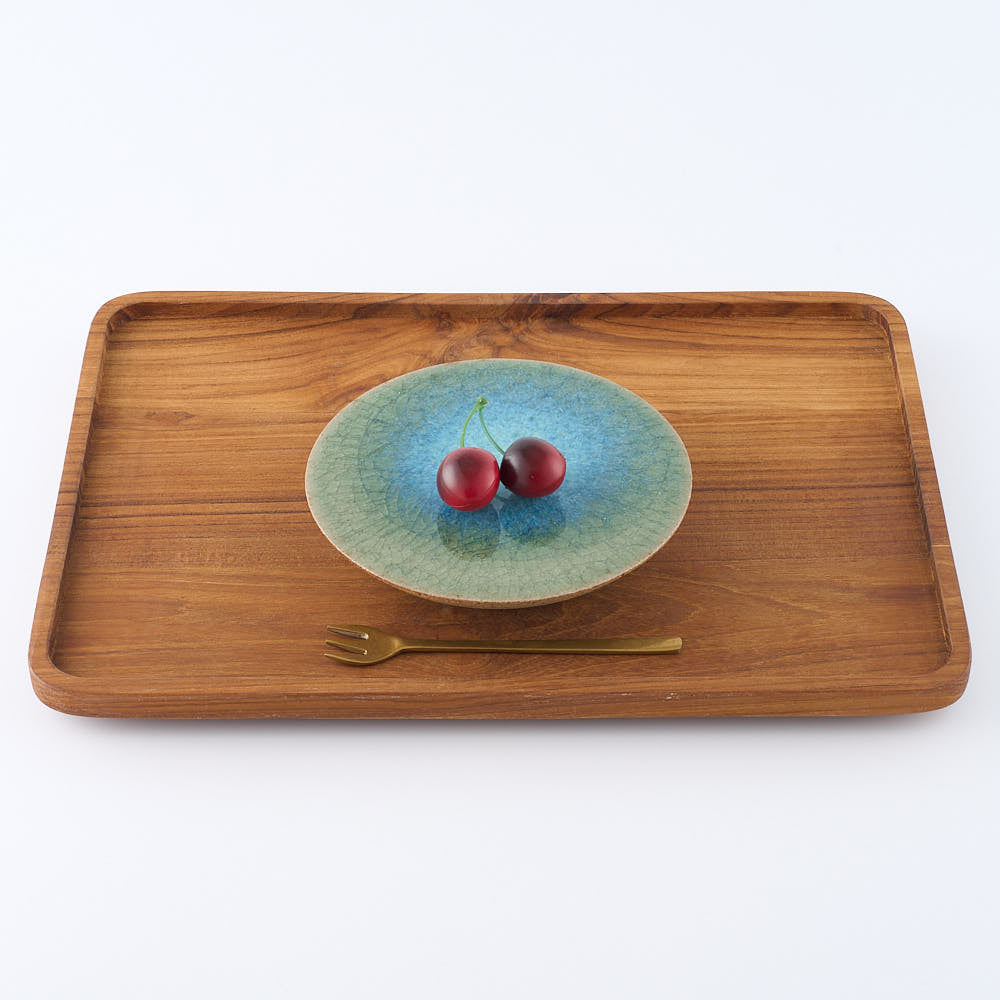 工房橙　作家　鈴木隆　みかん灰釉台皿