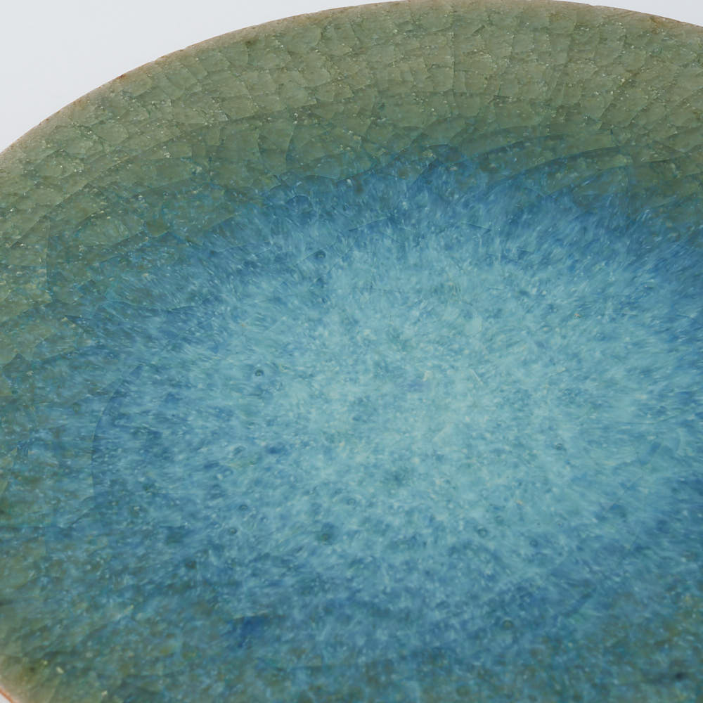 工房橙　作家　鈴木隆　みかん灰釉台皿