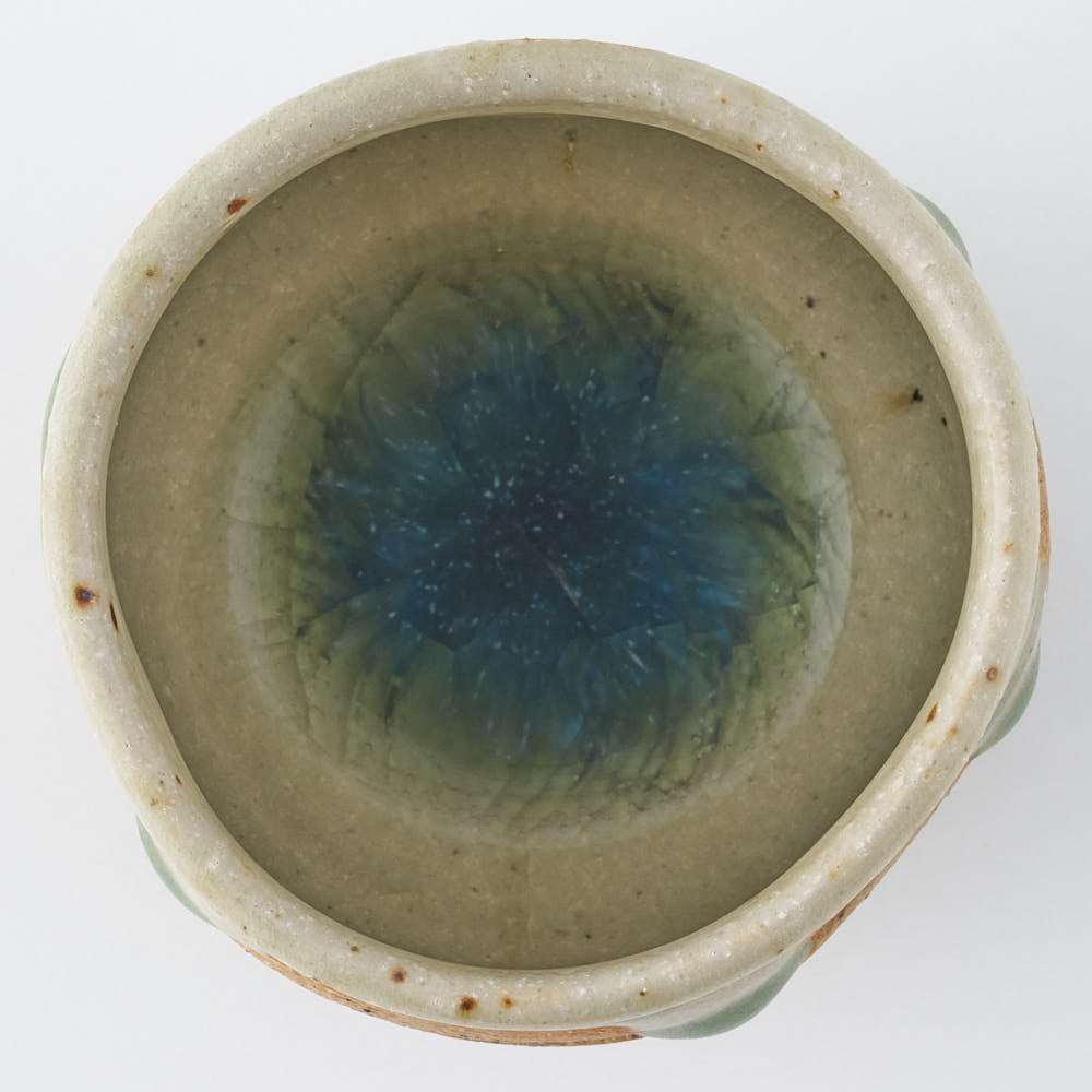 工房橙　作家　鈴木隆　みかん灰釉ぐい呑みNo.1