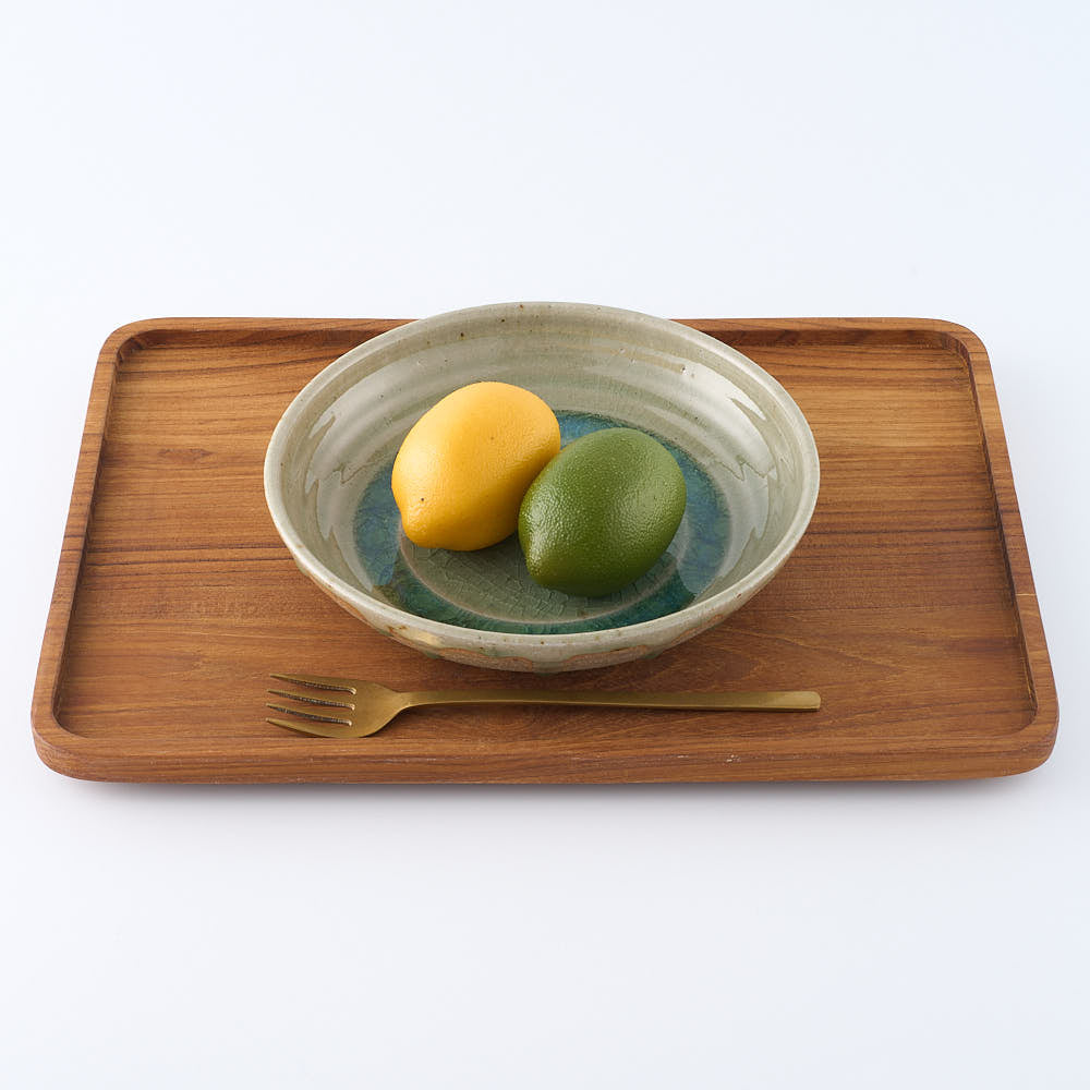 工房橙　作家　鈴木隆　みかん灰釉鉢No.1