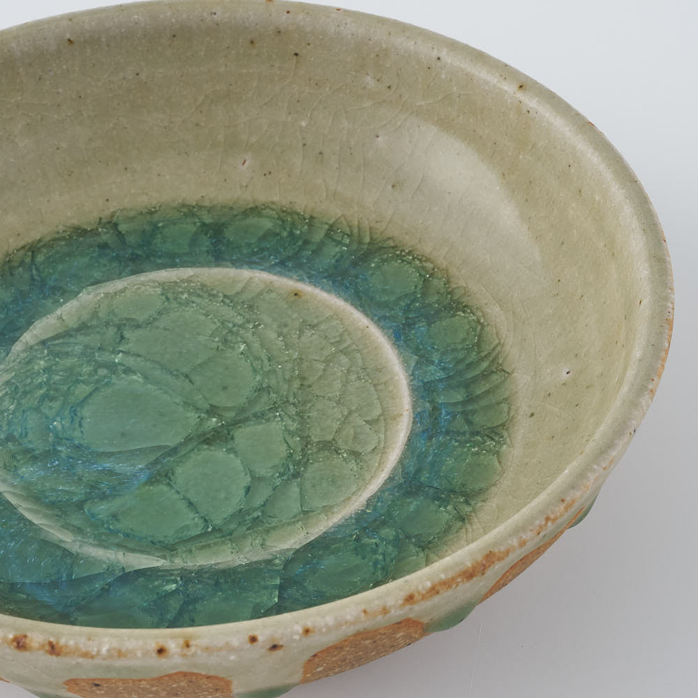 工房橙　作家　鈴木隆　みかん灰釉鉢No.1(小)