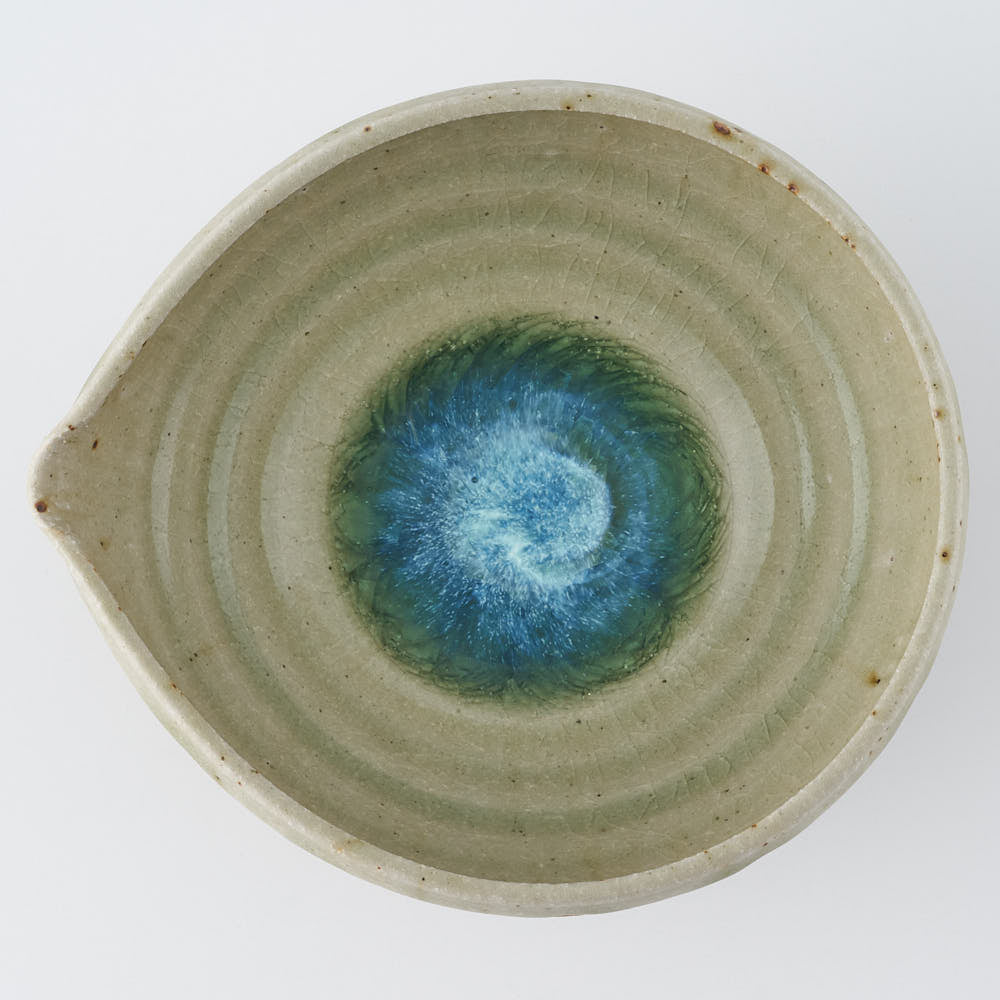 工房橙　作家　鈴木隆　みかん灰釉片口No.1