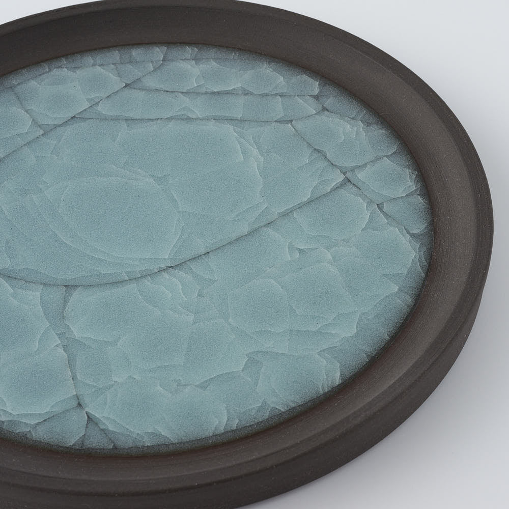 工房橙　作家　鈴木隆　青瓷平皿No.1(小)