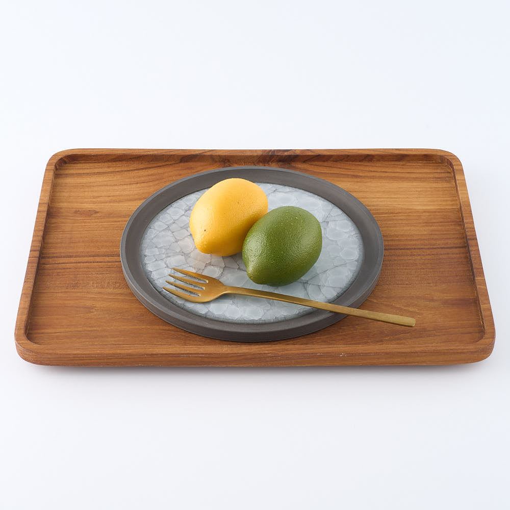 工房橙　作家　鈴木隆　白瓷平皿No.1