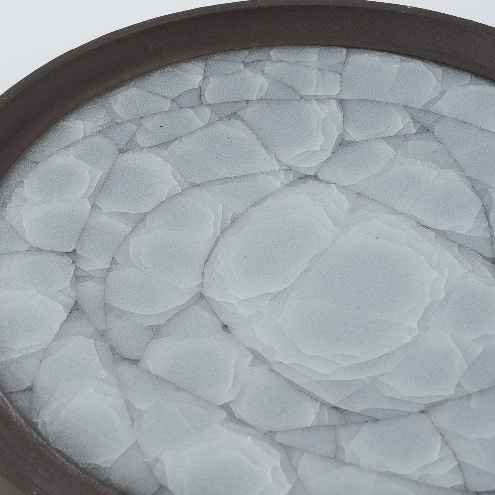 工房橙　作家　鈴木隆　白瓷平皿No.1(小)