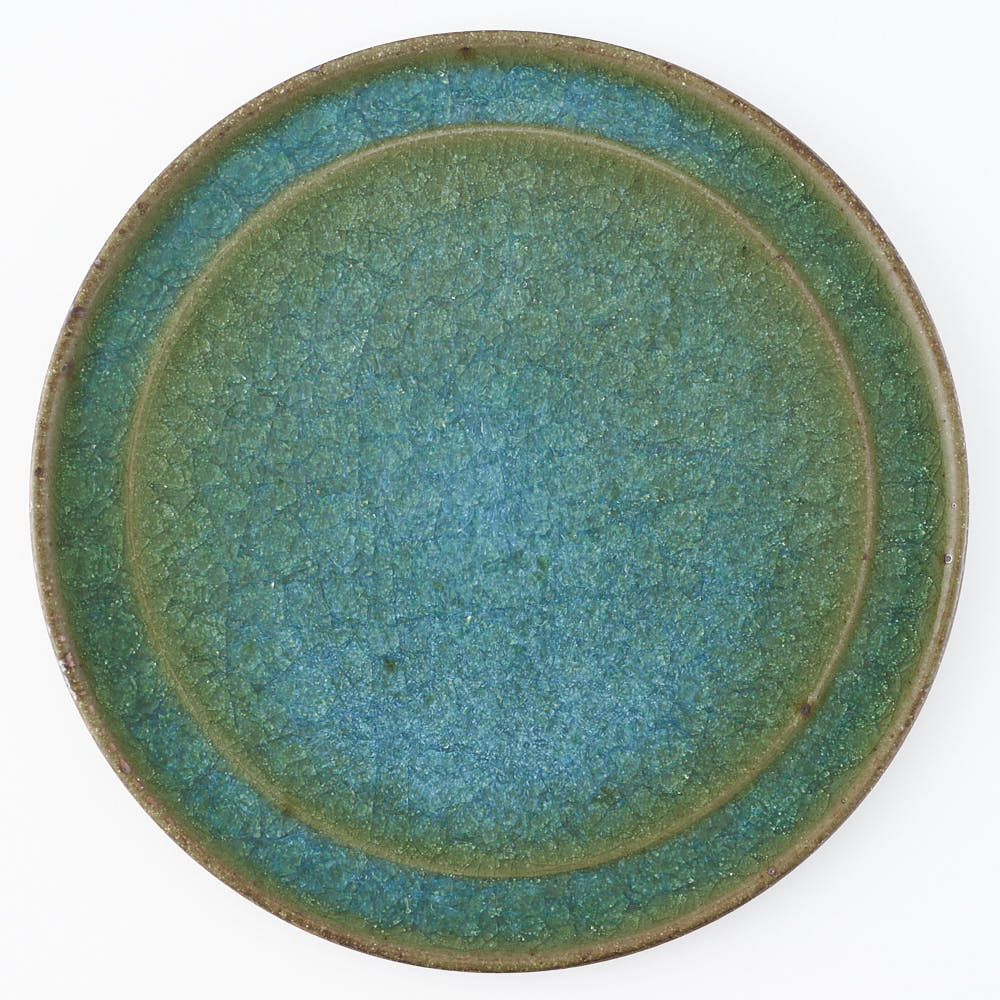 工房橙　作家　鈴木隆　みかん灰釉平皿No.2-D