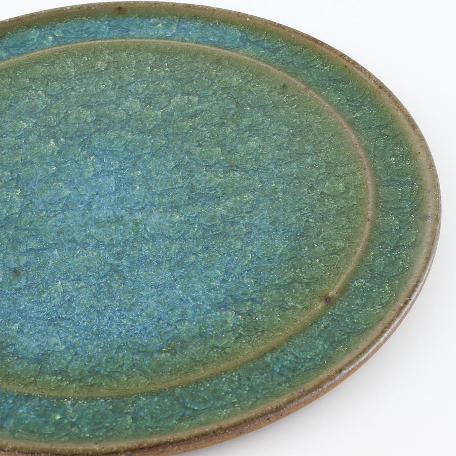 工房橙 作家 鈴木隆 みかん灰釉平皿No.2-D ¥5,500 大人の焼き物