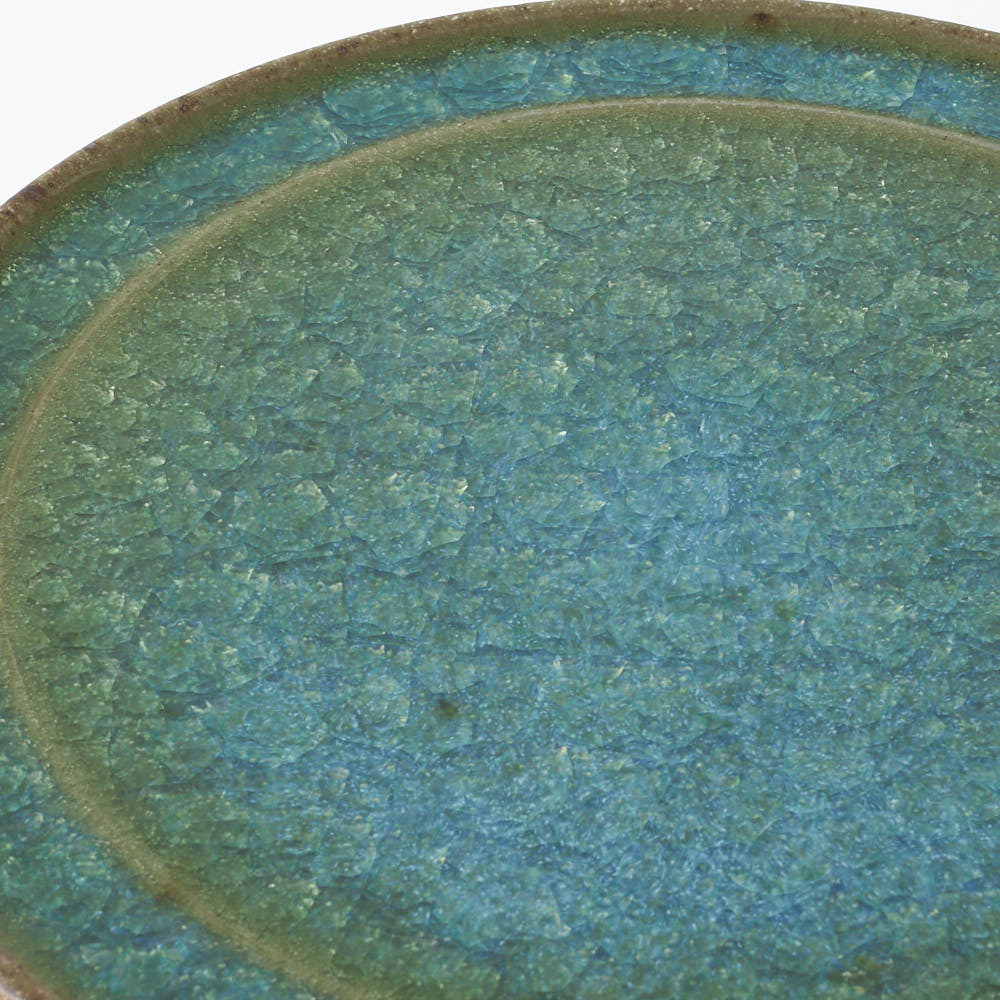 工房橙　作家　鈴木隆　みかん灰釉平皿No.2-D