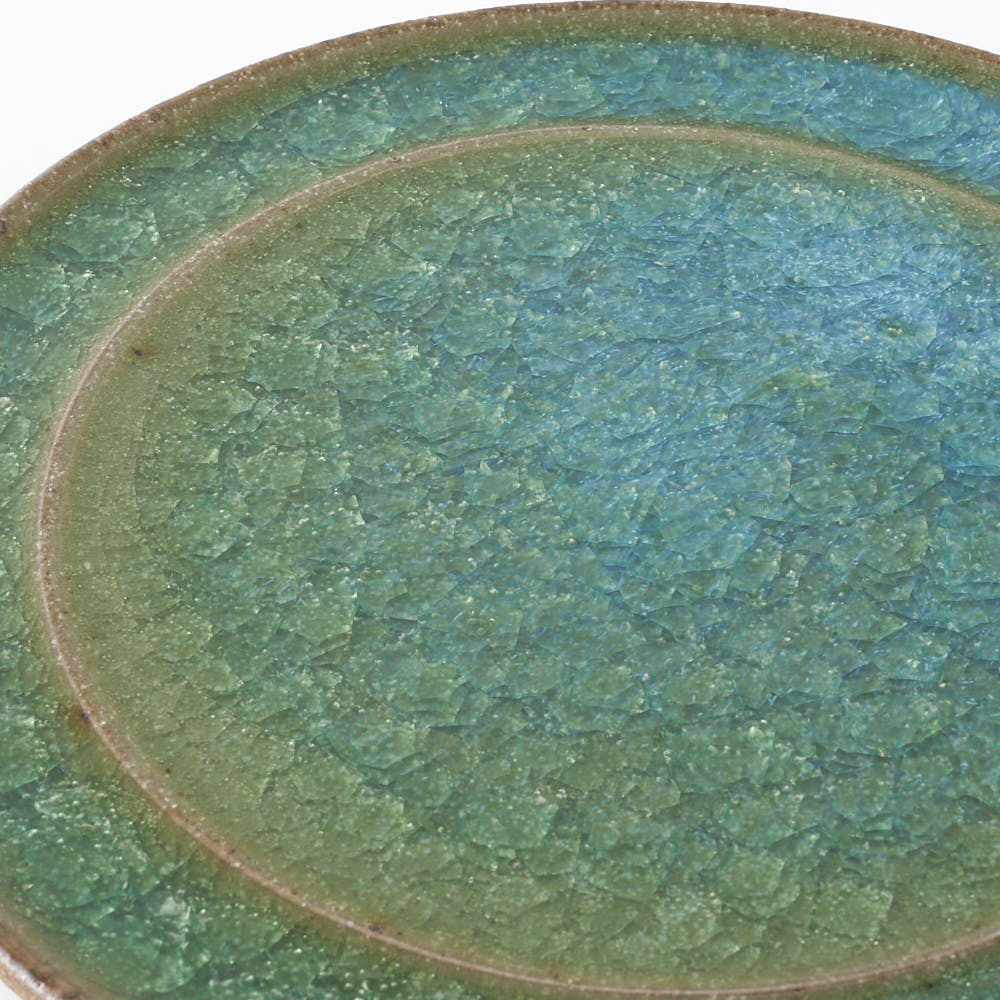 工房橙　作家　鈴木隆　みかん灰釉平皿No.2-D(小)