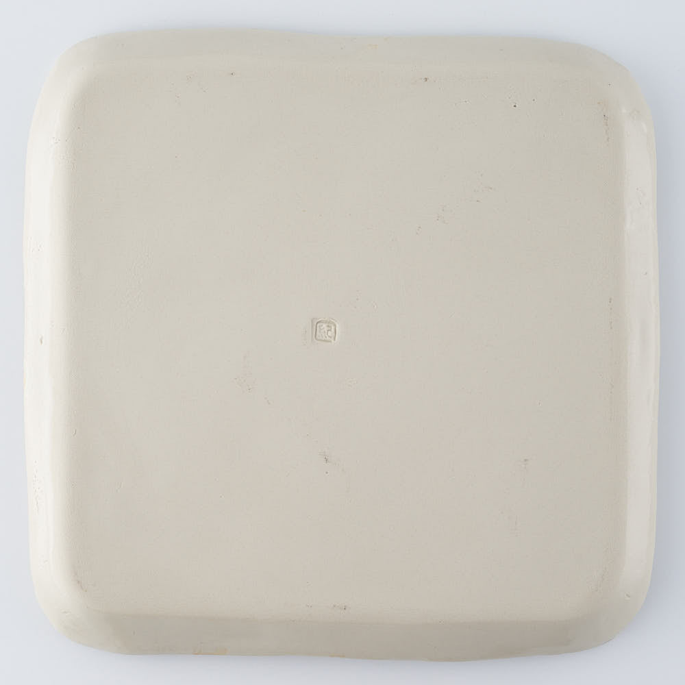 作家　大場紀穂子　虎いっぱいの角皿