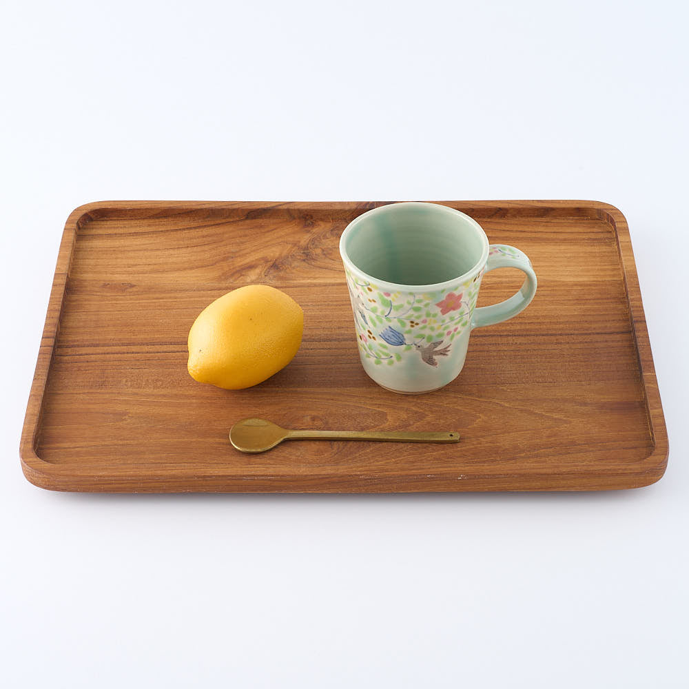 作家　大場紀穂子　鳥のマグカップ