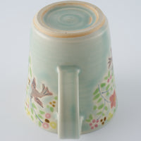 作家　大場紀穂子　鳥のマグカップ