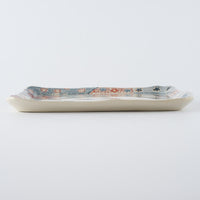 作家　大場紀穂子　波文様の角皿