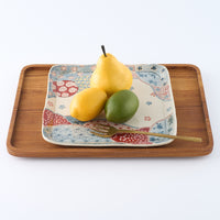 作家　大場紀穂子　波文様の角皿