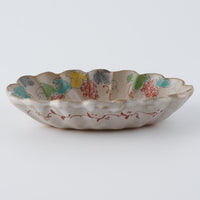 作家　大場紀穂子　リスの輪花楕円小鉢