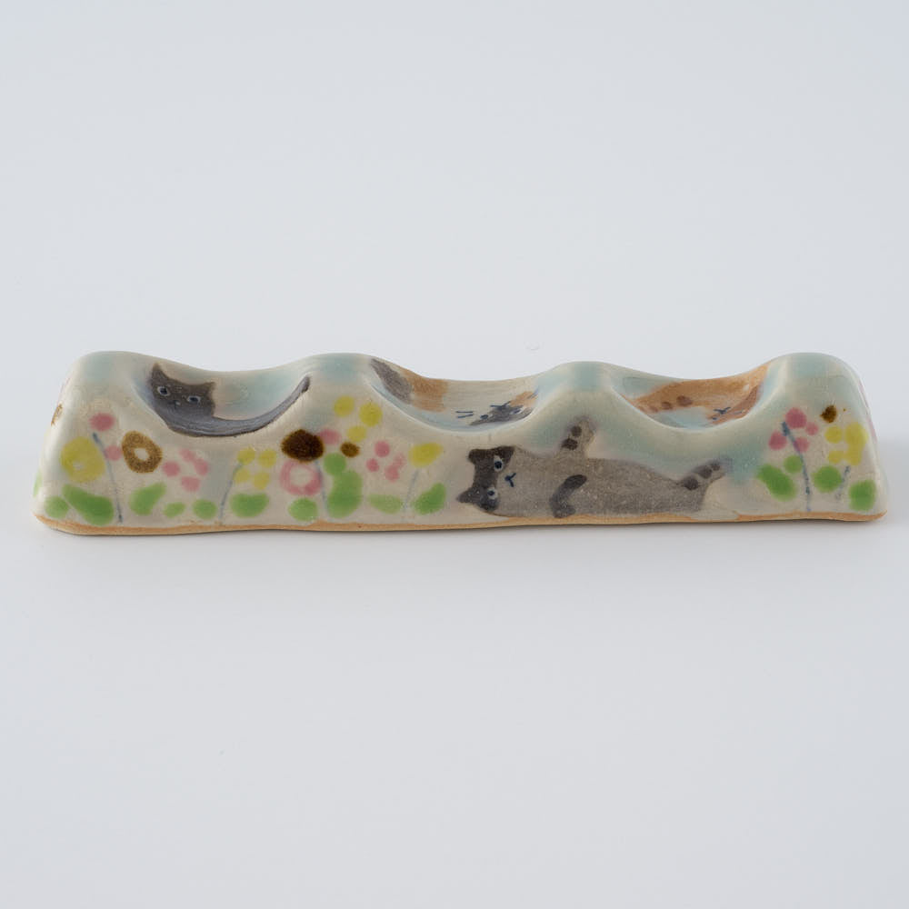 作家　大場紀穂子　ねこのカトラリーレスト