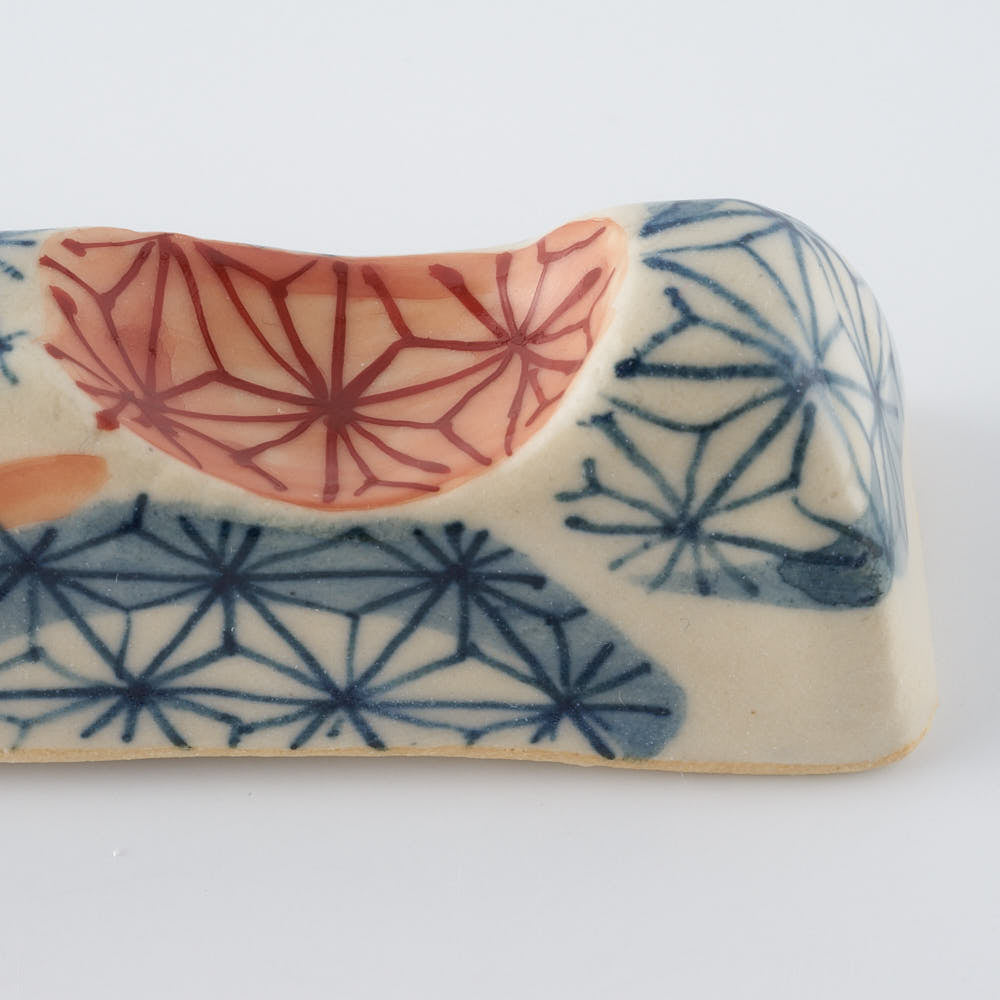 作家　大場紀穂子　麻柄のカトラリーレスト