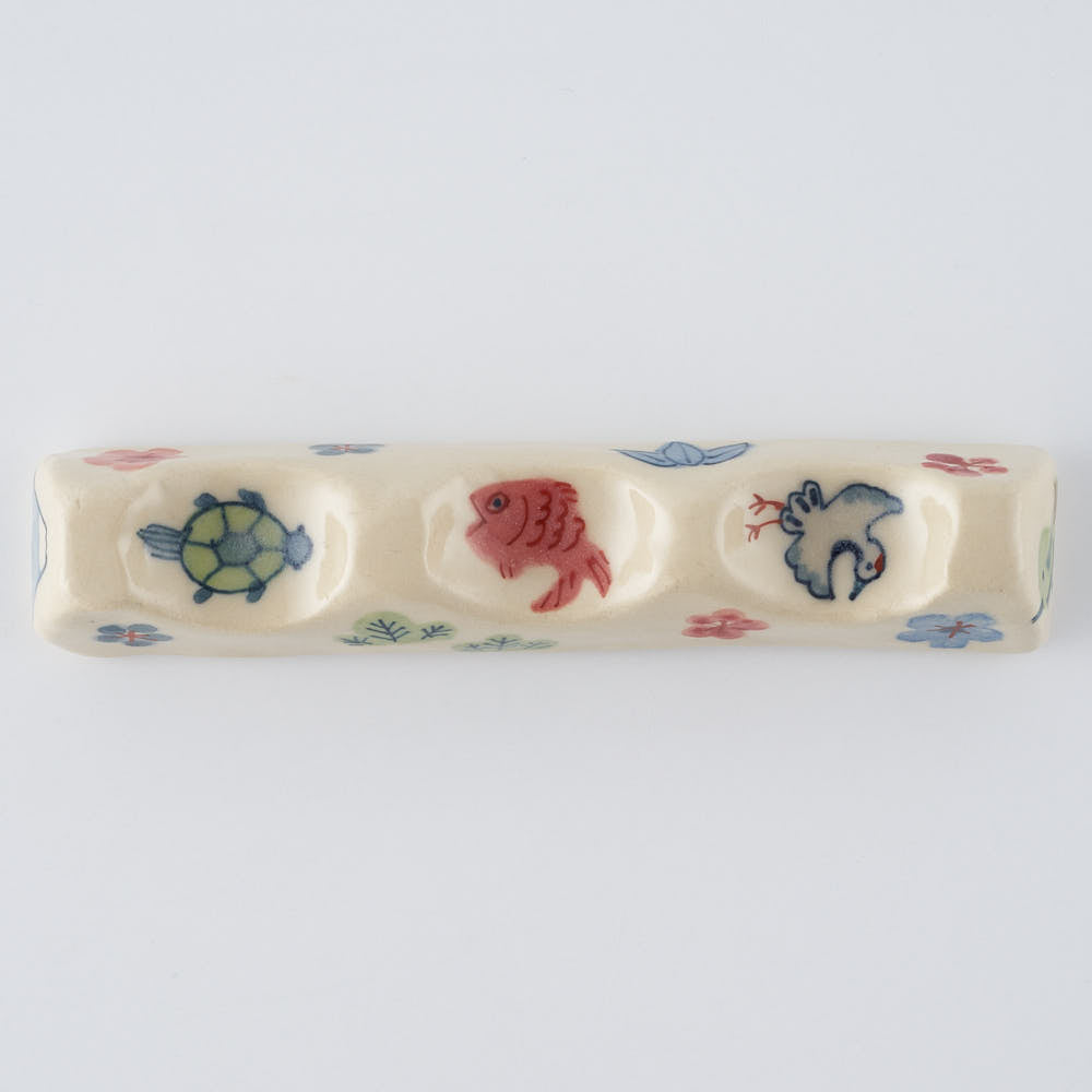 作家　大場紀穂子　鯛鴨亀のカトラリーレスト