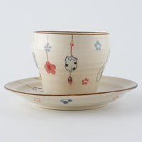 作家　大場紀穂子　吊るし飾りのカップ＆ソーサー