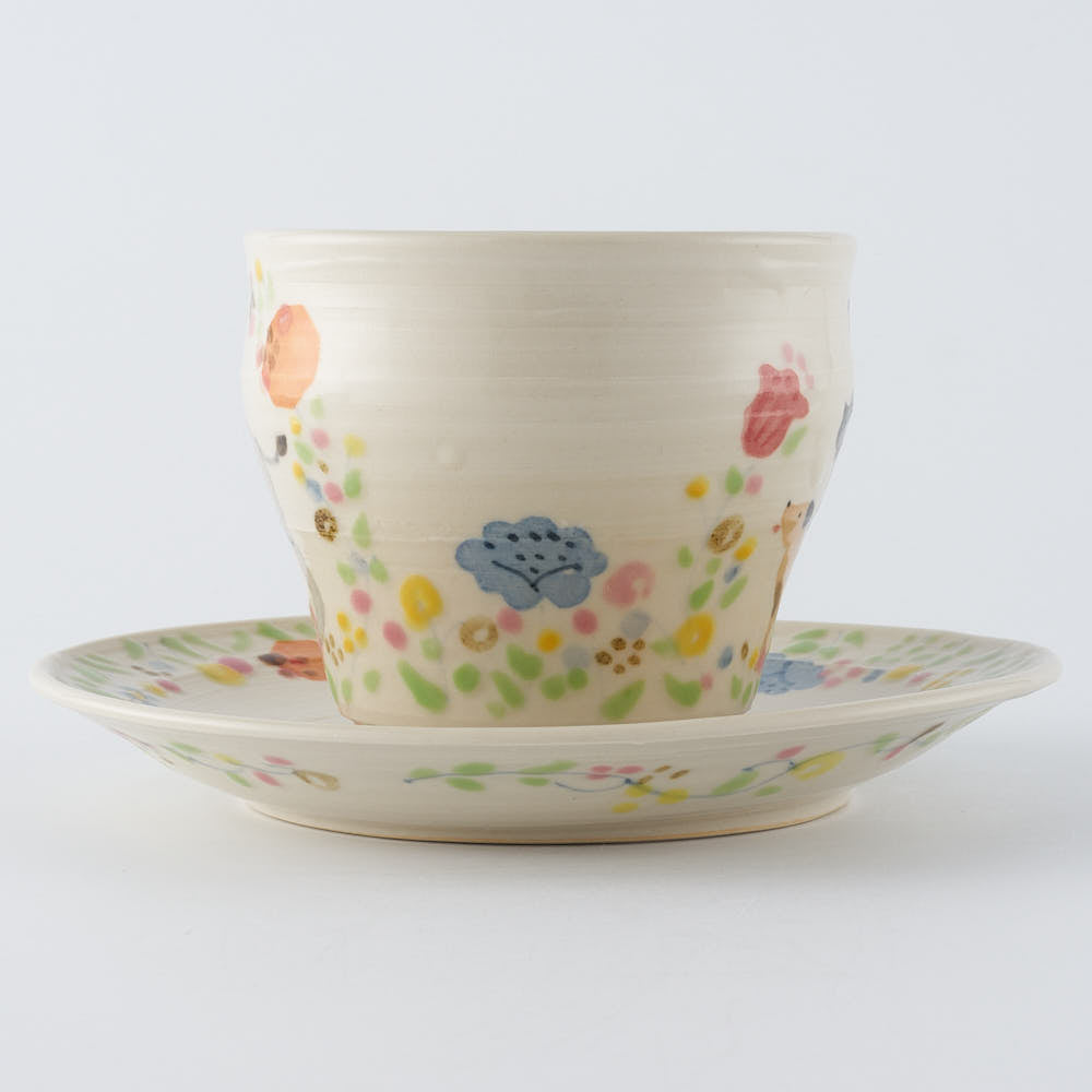 作家　大場紀穂子　ブレーメンの音楽隊 カップ＆ソーサー