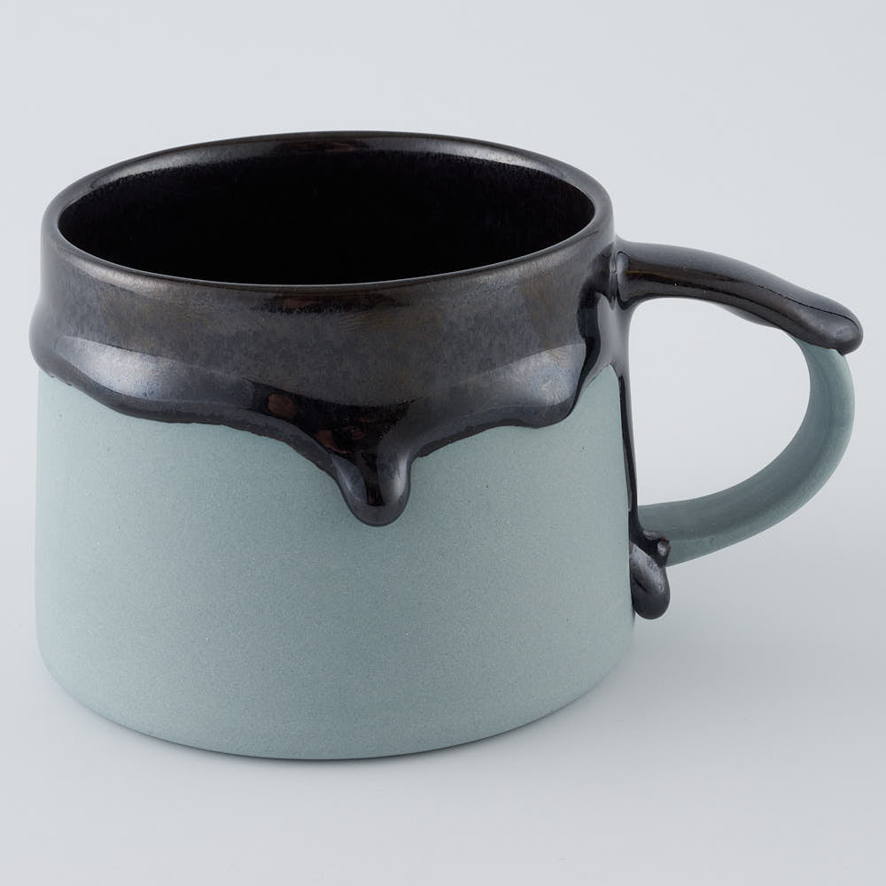 作家　宮木英至　ドリッピーマグ　ブルーグレー×ブラック