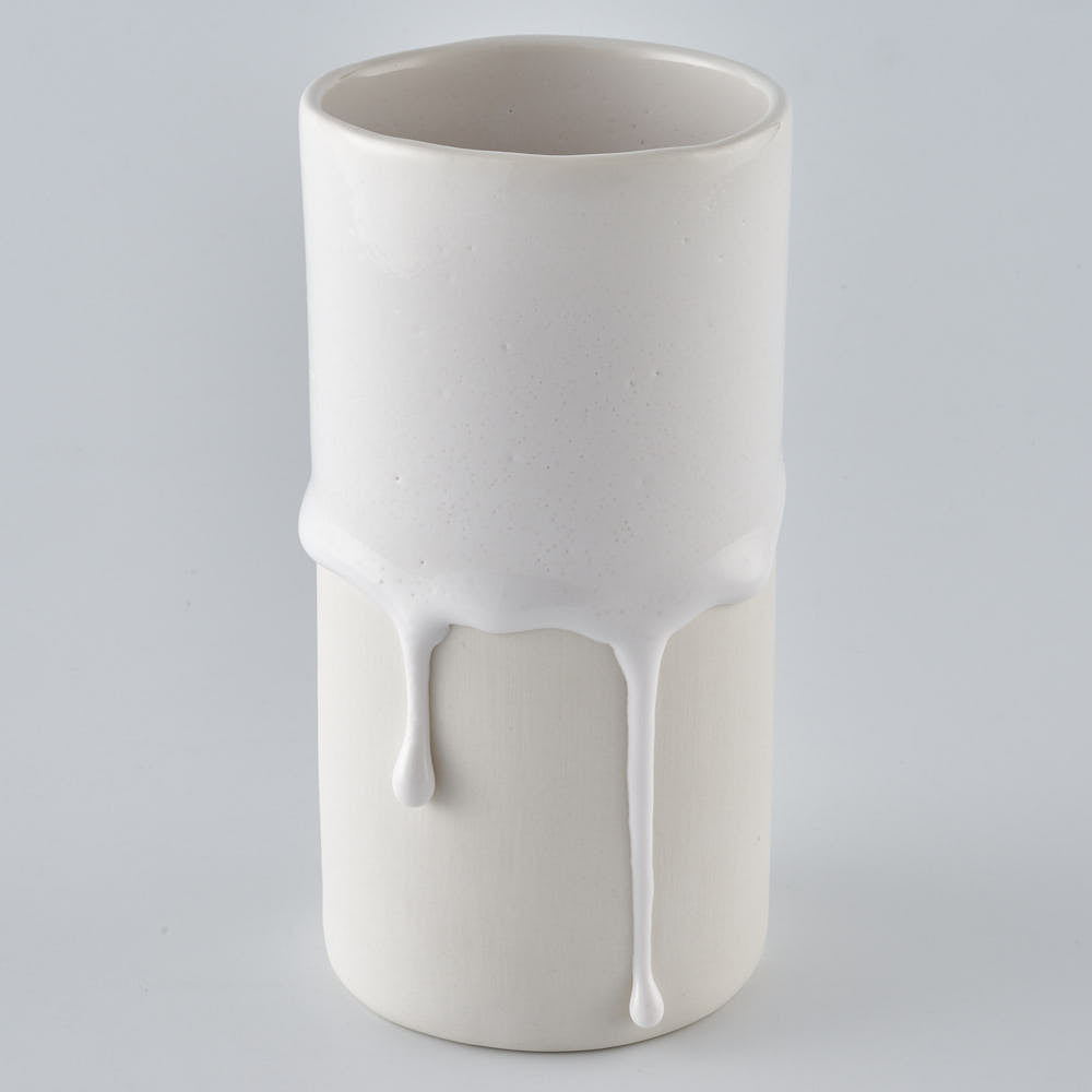 作家　宮木英至　フラワーベースM　ホワイト