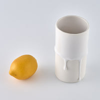 作家　宮木英至　フラワーベースM　ホワイト