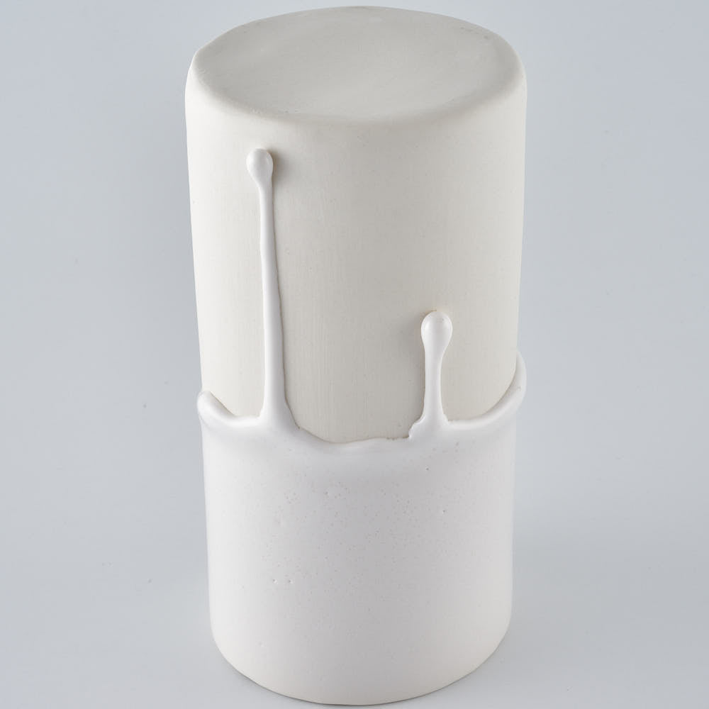 作家　宮木英至　フラワーベースM　ホワイト