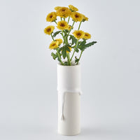 作家　宮木英至　フラワーベースS　ホワイト