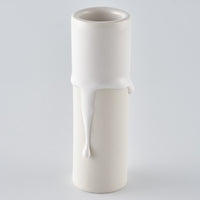 作家　宮木英至　フラワーベースS　ホワイト