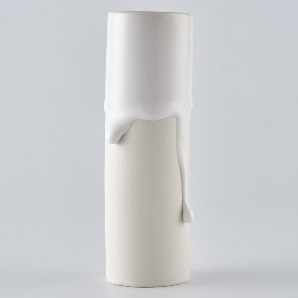 作家　宮木英至　フラワーベースS　ホワイト