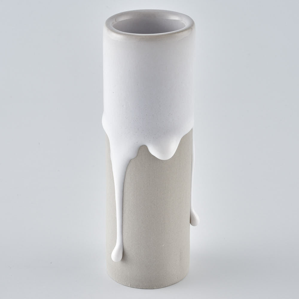 作家　宮木英至　フラワーベース　S　ライトグレー