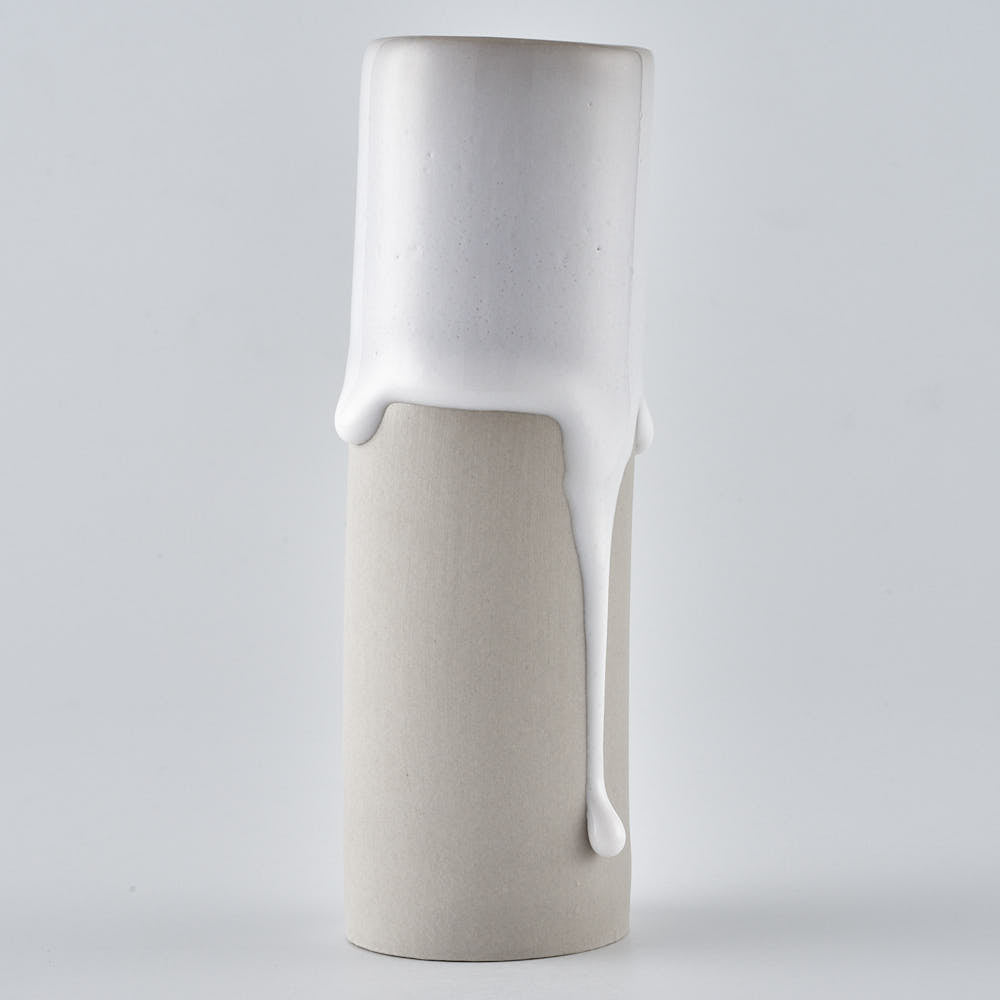 作家　宮木英至　フラワーベース　S　ライトグレー