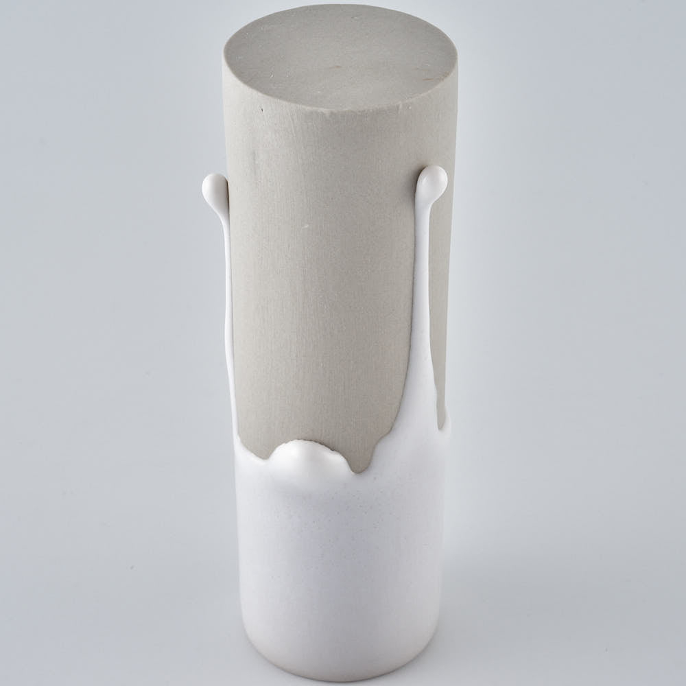 作家　宮木英至　フラワーベース　S　ライトグレー