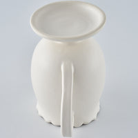 暮縞　フルールシリーズ　フルール脚付きマグカップ　白