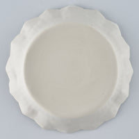 暮縞　フルールシリーズ　蓮花皿　白