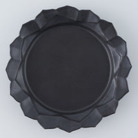 暮縞　フルールシリーズ　蓮花皿　黒