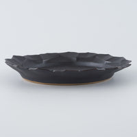 暮縞　フルールシリーズ　蓮花皿　黒