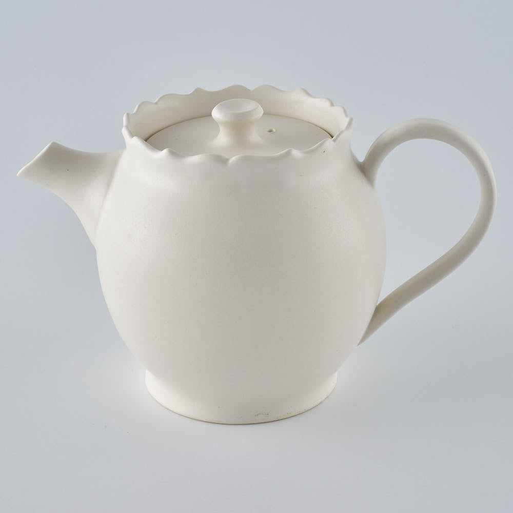 暮縞　フルールシリーズ　ポット　白