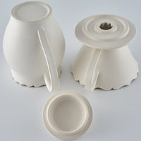 暮縞　フルールシリーズ　コーヒードリッパー＆サーバーA　白