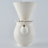 暮縞　フルールシリーズ　コーヒードリッパー＆サーバーB　白