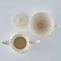 暮縞　フルールシリーズ　コーヒードリッパー＆サーバーB　白