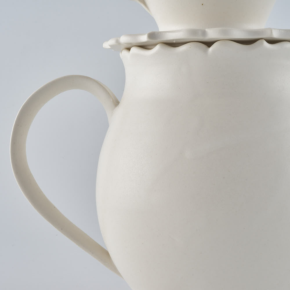 暮縞　フルールシリーズ　コーヒードリッパー＆サーバーB　白