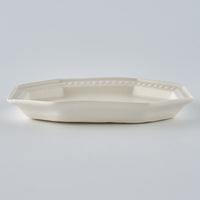暮縞　ドットシリーズ　八角ドットリム長方形豆皿　白