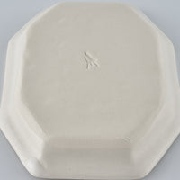 暮縞　ドットシリーズ　八角ドットリム長方形豆皿　白