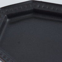 暮縞　ドットシリーズ　八角ドットリム長方形豆皿　黒