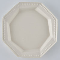 暮縞　ドットシリーズ　八角スパイラルドット小皿　白