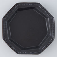 暮縞　ドットシリーズ　八角スパイラルドット小皿　黒