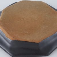 暮縞　ドットシリーズ　八角スパイラルドット小皿　黒